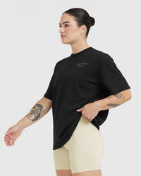 Classic Lifters Graphic Oversized Lightweight T-Shirt | Black