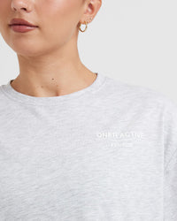 Classic Lifters Graphic Oversized Lightweight T-Shirt | Light Grey Marl