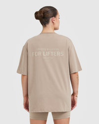 Classic Lifters Graphic Oversized Lightweight T-Shirt | Sandstone