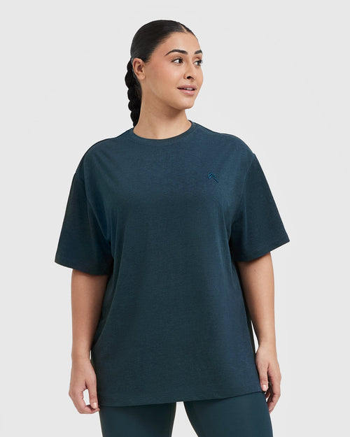 Oner Modal Classic Oversized Lightweight T-Shirt | Oil Blue