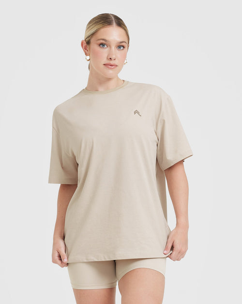 Oner Modal Classic Oversized Lightweight T-Shirt | Washed Sand