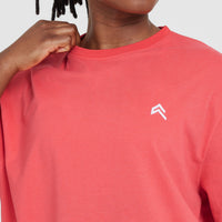 Classic Oversized Lightweight T-Shirt | Washed Sweet Red