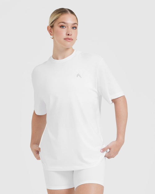 Oner Modal Classic Oversized Lightweight T-Shirt | White