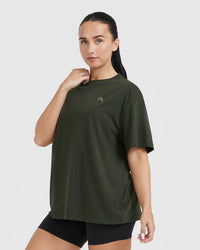 Classic Oversized Lightweight T-Shirt | Khaki
