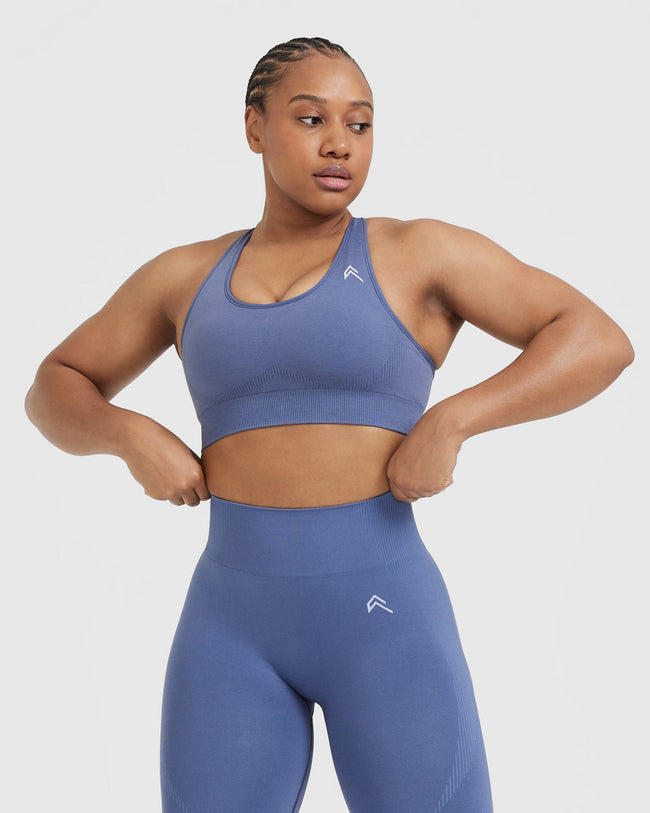 Classic Seamless 2.0 Bralette Slate Blue Marl