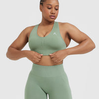 Classic Seamless 2.0 V Neck Bralette | Sage Marl