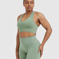 Classic Seamless 2.0 V Neck Bralette | Sage Marl