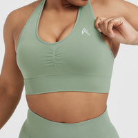 Classic Seamless 2.0 V Neck Bralette | Sage Marl