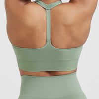 Classic Seamless 2.0 V Neck Bralette | Sage Marl