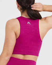 Classic Seamless 2.0 Crop Top | Fuchsia Marl