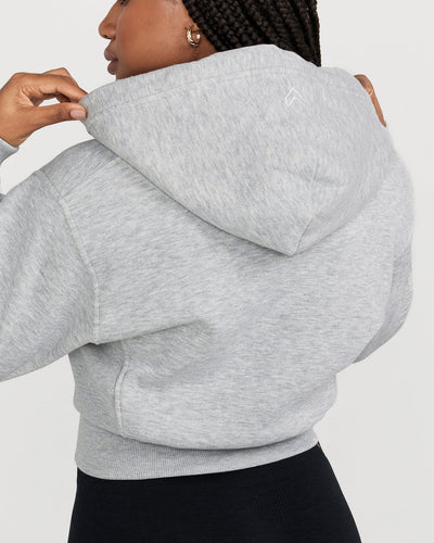 Grey marl crop deals off shoulder sweater