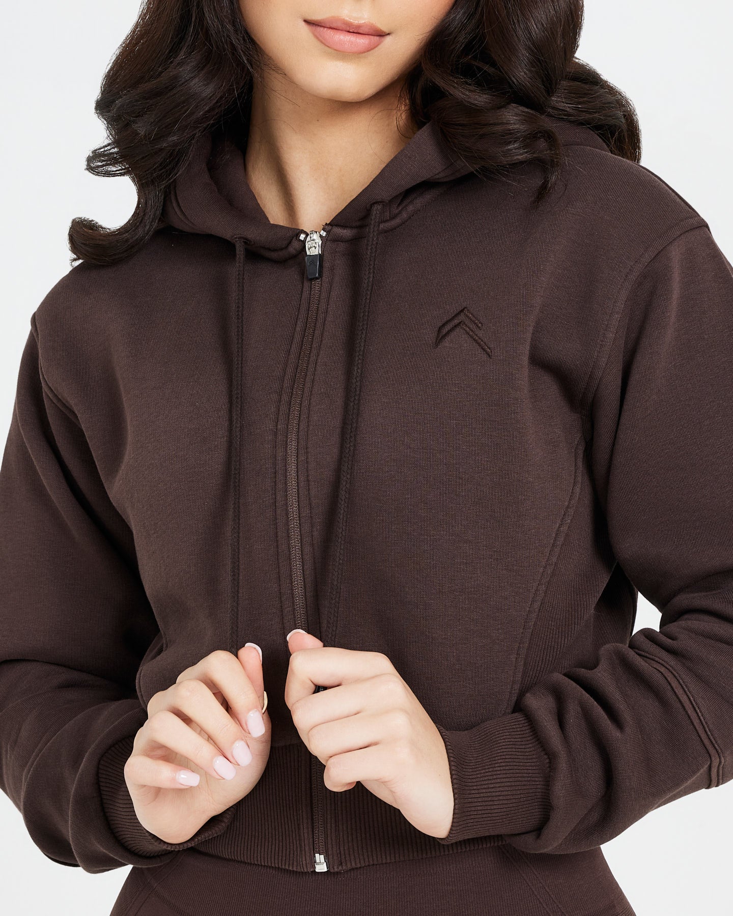 Cropped Zip Hoodie Women s 70 Cocoa Oner Active UK