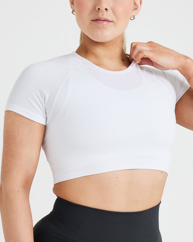 Off white seamless crop top discount