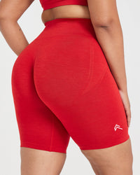 Effortless Seamless Cycling Shorts | Spicy Red