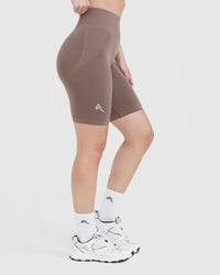 Effortless Seamless Cycling Shorts | Washed Cool Brown