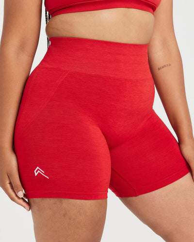 High waisted best sale red shorts