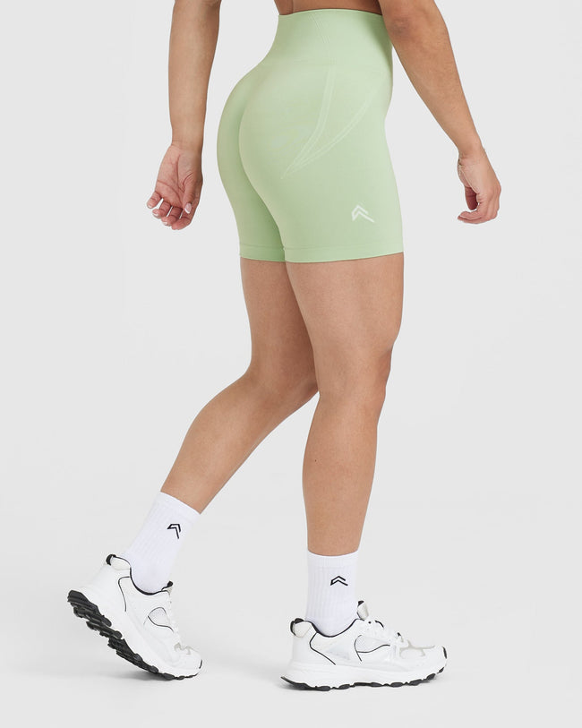 Mint green cycling shorts top
