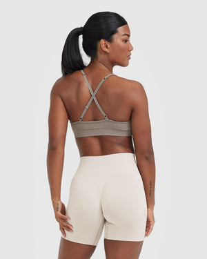 Twill Active - Moire Recycled Strappy Sports Bra - Petrol - Reitmans