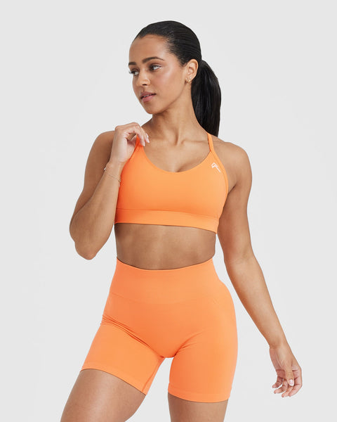 Orange sports crop top hot sale