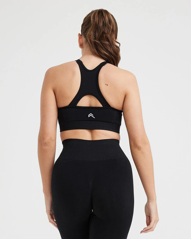 EffortlessLift™ Seamless High Neck Bralette | Black