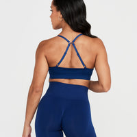 EffortlessLift™ Micro Bralette with White Logo | Midnight