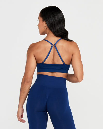 EffortlessLift™ Micro Bralette with White Logo | Midnight