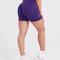 EffortlessLift™ Seamless Shorts with White Logo | Amethyst