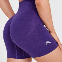 EffortlessLift™ Seamless Shorts with White Logo | Amethyst