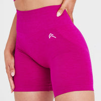 EffortlessLift™ Seamless Shorts with White Logo | Fuchsia