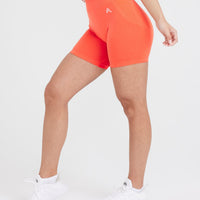 EffortlessLift™ Seamless Shorts with White Logo | Peach Blossom