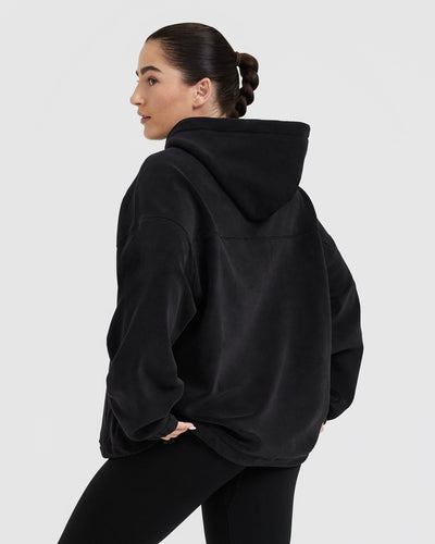 Black hoodie fleece deals