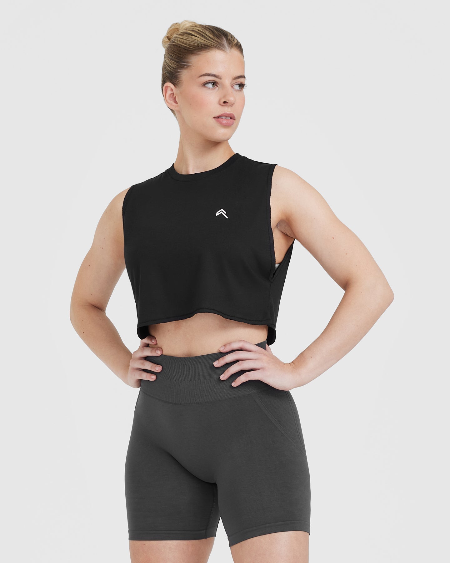 Cropped active tank tops top