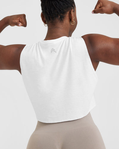 Go To Muscle Crop Vest White