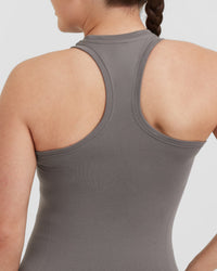 Go To Seamless Fitted High Neck Vest | Ash Grey