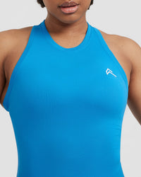 Go To Seamless Fitted High Neck Vest | Tropical Blue