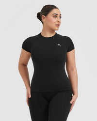 Go To Seamless Fitted Top | Black