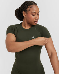 Go To Seamless Fitted Top | Khaki