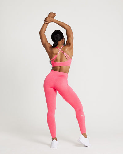 Women's Seamless Gym Leggings - Guava Marl