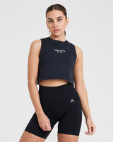 Graphic Jersey Tank | Washed Black