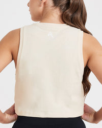 Graphic Jersey Tank | Washed Sand