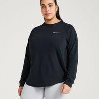 Classic Oversized Long Sleeve Tee | Black
