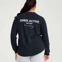 Classic Oversized Long Sleeve Tee | Black