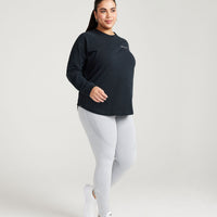 Classic Oversized Long Sleeve Tee | Black