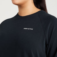 Classic Oversized Long Sleeve Tee | Black