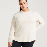 Classic Oversized Long Sleeve Tee | Sand