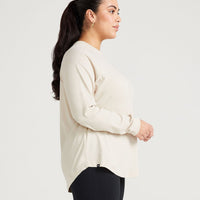 Classic Oversized Long Sleeve Tee | Sand