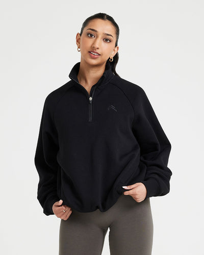 Black Half Zip Sweatshirt - Women | Oner Active UK