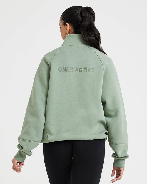 Classic Lounge 1/2 Zip Sweatshirt | Sage