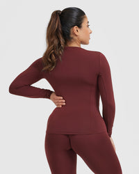 Mellow Soft Long Sleeve Top | Mulled Wine
