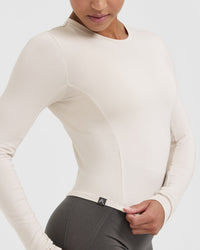 Mellow Soft Mid Long Sleeve Top | Sand